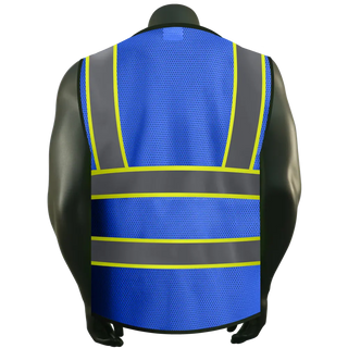 Custom Mesh Reflective Safety Vest with Zipper High Visibility Vest Outdoor Construction Protective Workwear CustomTok