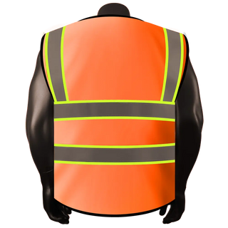 Custom Reflective High Visibility Safety Vest with 5 Pockets ＆Zipper Class 2 Adult Unisex Construction Security CustomTok