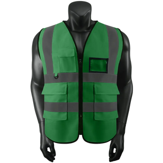 Custom Safety Vest Class 2 High Visibility Reflective with Pockets Construction Workwear CustomTok