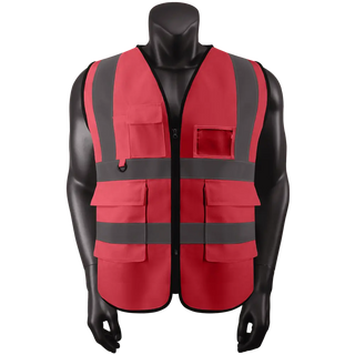 Custom Safety Vest Class 2 High Visibility Reflective with Pockets Construction Workwear CustomTok