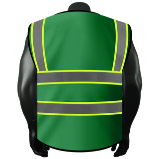 Custom Reflective High Visibility Safety Vest with 5 Pockets ＆Zipper Class 2 Adult Unisex Construction Security CustomTok
