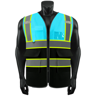 Custom Logo Mesh Safety Vest Class2 High Visibility Reflective Vest Breathable Construction Vest CustomTok