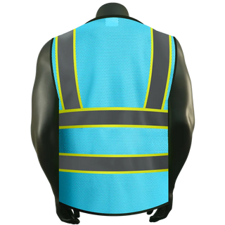 Custom Mesh Reflective Safety Vest with Zipper High Visibility Vest Outdoor Construction Protective Workwear CustomTok