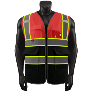 Custom Logo Mesh Safety Vest Class2 High Visibility Reflective Vest Breathable Construction Vest CustomTok