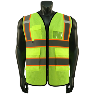 Custom Mesh Reflective Safety Vest with Zipper High Visibility Vest Outdoor Construction Protective Workwear CustomTok