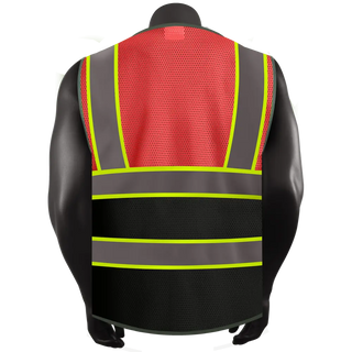 Custom Logo Mesh Safety Vest Class2 High Visibility Reflective Vest Breathable Construction Vest CustomTok