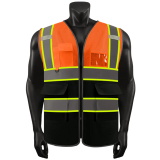Custom Logo Mesh Safety Vest Class2 High Visibility Reflective Vest Breathable Construction Vest CustomTok