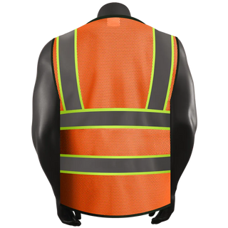 Custom Mesh Reflective Safety Vest with Zipper High Visibility Vest Outdoor Construction Protective Workwear CustomTok
