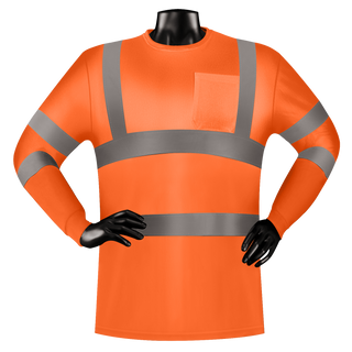 Custom High Visibility Reflective Shirt ANSI Class 3 Long Sleeves CustomTok