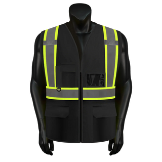 Custom Safety Vest Heavy-Duty Knit Fabric with Reflective Strips CustomTok