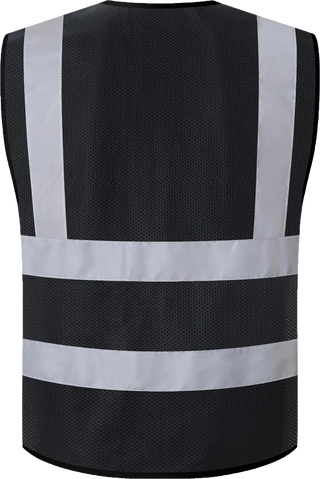 Custom Mesh Safety Vest Class 2 High Visibility Reflective with Pockets Construction Workwear