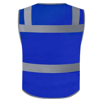 Custom Safety Vest with 11 Pockets Class 2 High Visibility Reflective Construction Workwear