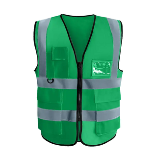 Chaleco de seguridad personalizado clase 2 reflectante de alta visibilidad con bolsillos para ropa de trabajo de construcción